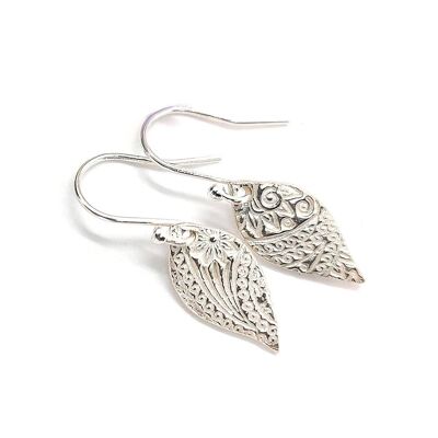 Silver Boho drop earrings