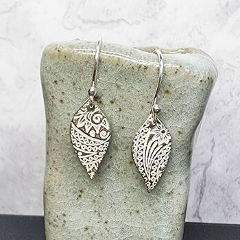 Boucles d'oreilles pendantes Boho en argent 2