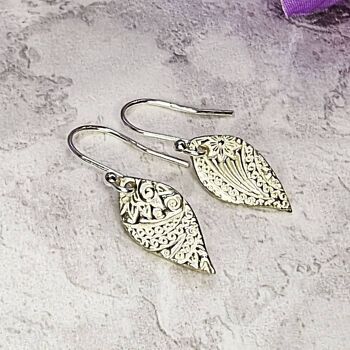 Boucles d'oreilles pendantes Boho en argent 4