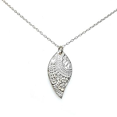 Silver Boho pendant necklace