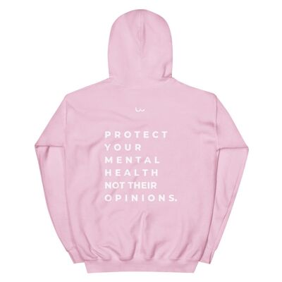 Genderless Protect Your Mental Hoodie - Light Pink