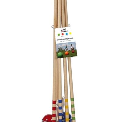 Carrello da croquet / croquet in legno per 4 giocatori - prodotti di qualità made in EU - 3104
