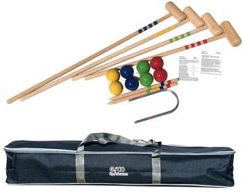 GICO KROBOC XL - 2 jeux en 1 - jeu de croquet et jeu de boccia dans un set - 3109