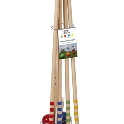 GICO croquet game set for 4 players, 4x80 cm in trolley -3110