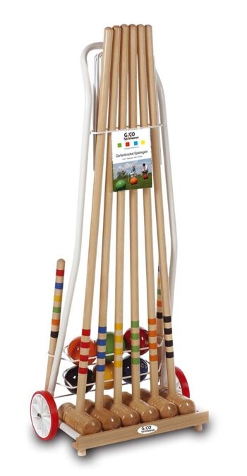 Jeu de croquet GICO pour 6 joueurs adultes (longueur adulte 100cm) - produits de qualité fabriqués dans l'UE 3126