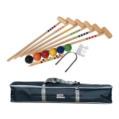 GICO croquet game Croquet for 6 players (80 cm) in transport bag 3226