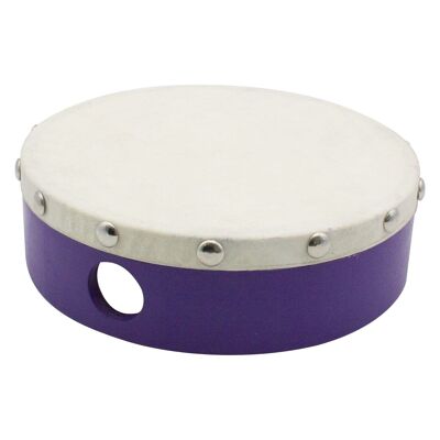 Tambourine hand drum musical instrument for children D: 15 cm made of wood - 3835
