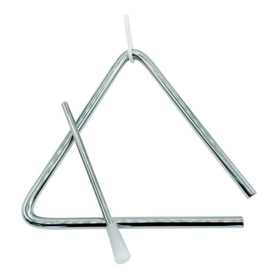GICO triangolo per bambini in metallo grande 15 x 15 cm con mazza - strumento a percussione 3870