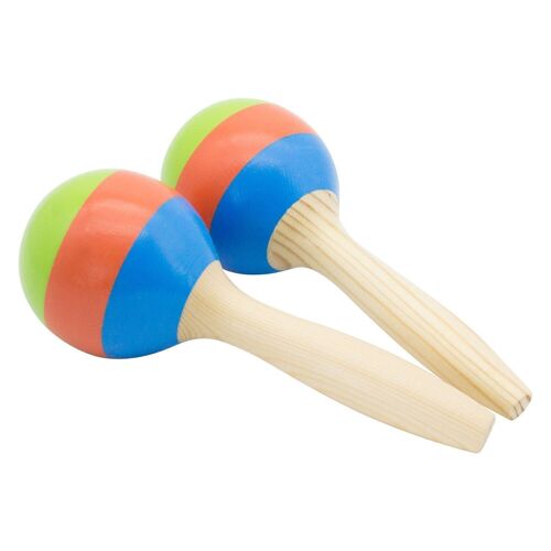 GICO Rasseln Maracas für Kinder Musikinstrument 2er Set Länge 15 cm - 3872