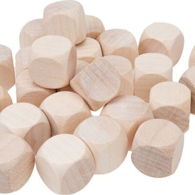 25 x cubes en bois vierges Gico vierges 16 mm naturel 5964