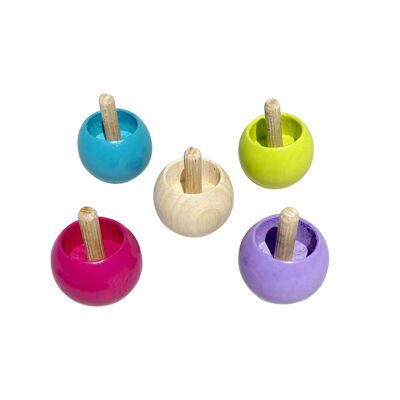 GICO reversing top wooden standing top - standing top set with 4 pastel colored + 1 natural