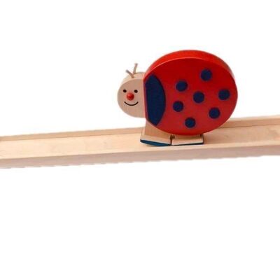 Funny running animal wobbly animal made of wood ladybug 6958