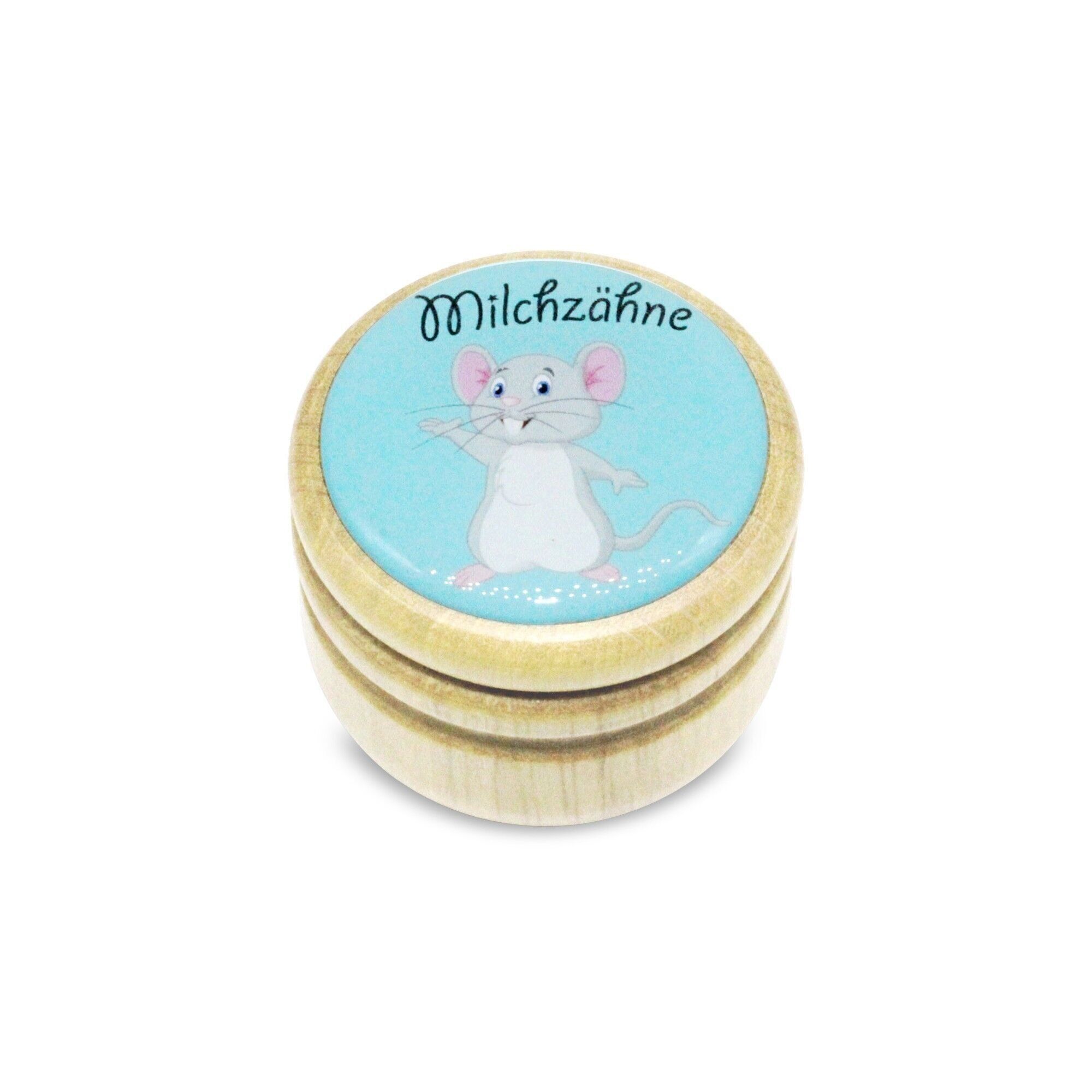 Scatola per denti da latte Scatola per denti da topo Scatola per denti da latte in legno con tappo a vite 44 mm (mouse) - 7012