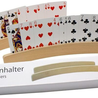 GICO porte-cartes porte-cartes à jouer en bois longueur 33 cm - lot de 2 - 7956