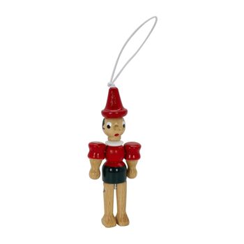 Figurine en bois Pinocchio avec élastique, longueur 10 cm 9009 1