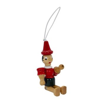 Figurine en bois Pinocchio avec élastique, longueur 10 cm 9009 2