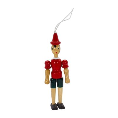 Pinocchio wooden figure, length 15 cm 9010