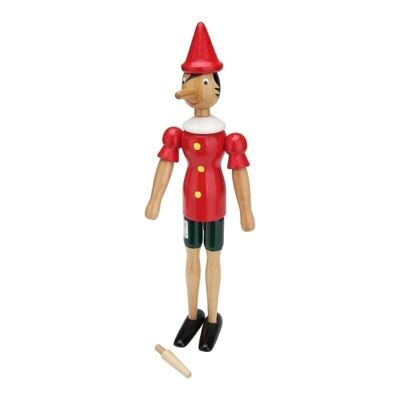 Figurine en bois de Pinocchio, longueur 38 cm 9013