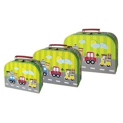 Valise enfant - set valise véhicules pour enfants 3 pièces - 20610