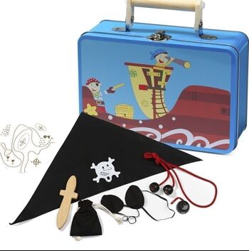 Déguisement de pirate en coffret métal pour enfant - 22084