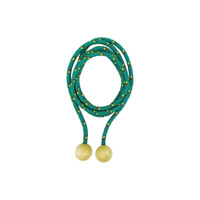 GICO skipping rope made of wood, colorful rope, 250 cm, wooden balls skipping rope hopping rope jumping rope - quality made in Germany - 3007 green