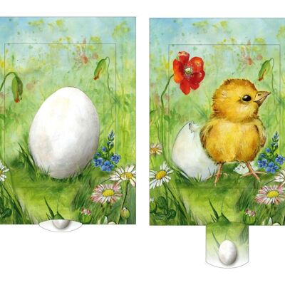 Living card chicks, high-quality lamellar postcard