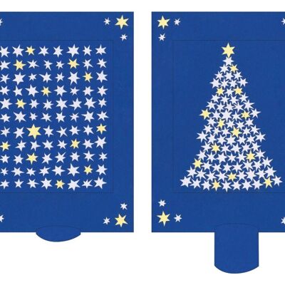 Living Card Star Tree, postal laminada de alta calidad