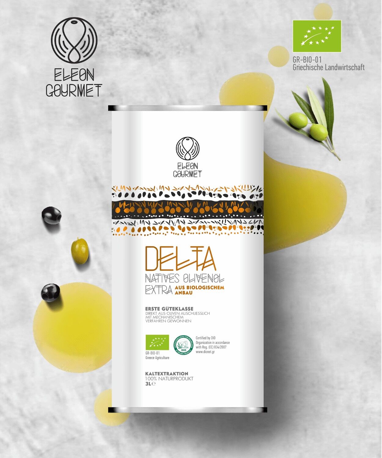 OLIO D'OLIVA BIOLOGICO DELTA 3 LITRI