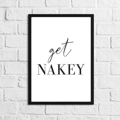 Ottieni Nakey Bathroom Print A5 Normal