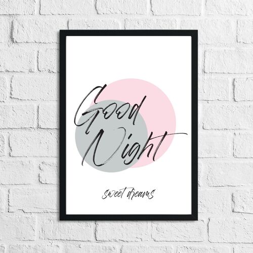 Goodnight Sweet Dreams Childrens Room Print A3 Normal