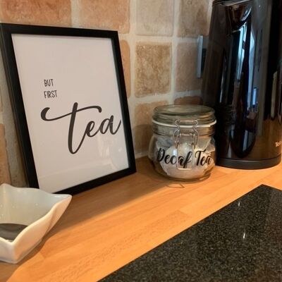 But First Tea Kitchen Simple Print A2 High Gloss