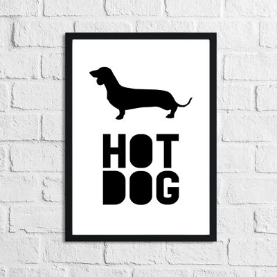 Wurst Hund Dackel Liebhaber Hot Dog Tier Einfacher Druck A5 Hochglanz