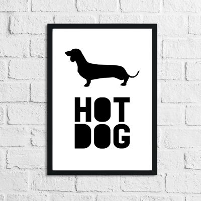 Salchicha Perro Dachshund Lover Hot Dog Animal Impresión simple A2 Alto brillo