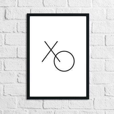 XOXO 2 Dressing Room Bedroom Simple Home Print A4 High Gloss