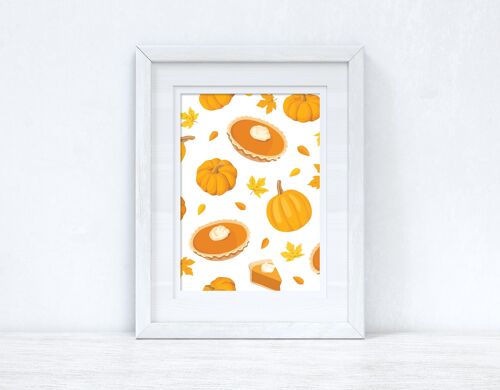 Autumn Pumpkin Pies Autumn Seasonal Home Print A5 Normal