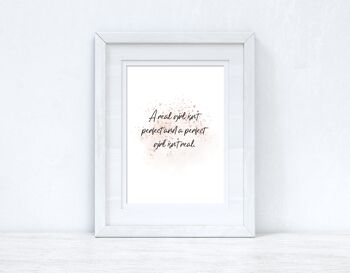 A Real Girl Rose Gold Inspirational Home Print A4 Haute Brillance