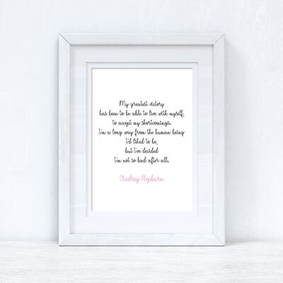 My Greatest Victory Inspirational Simple Home Print A5 de alto brillo