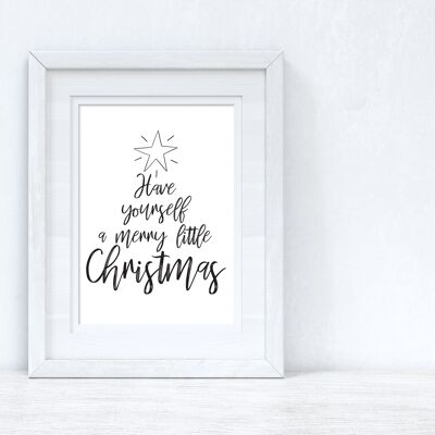 Star Have Yourself A Merry Christmas Seasonal Home Print A6 Normal