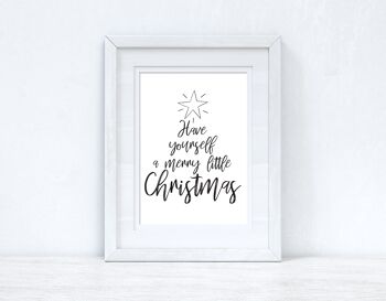 Star Have Yourself A Merry Christmas Seasonal Home Print A5 Normal
