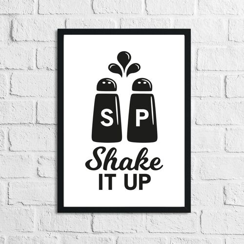 Shake It Up Humorous Kitchen Home Simple Print A5 High Gloss