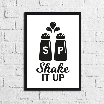 Shake It Up Humorous Kitchen Home Impresión simple A5 de alto brillo