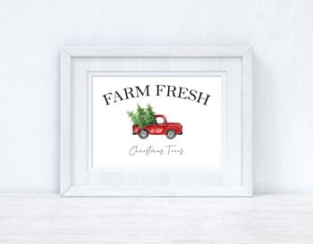 Farm Fresh Christmas Trees Christmas Seasonal Home Print A6 Normal 2