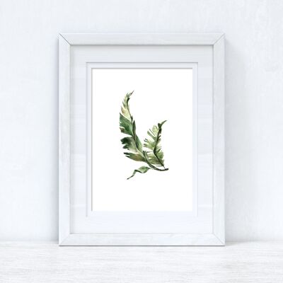 Watercolour Greenery Leaf 2 Bedroom Home Kitchen Living Room A3 Normal