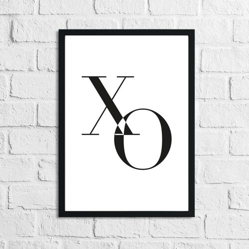 XOXO Cut Out Dressing Room Bedroom Simple Home Print A5 Normal