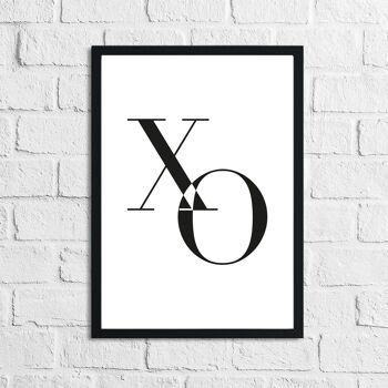 XOXO Découpe Dressing Chambre Simple Home Print A4 Haute Brillance