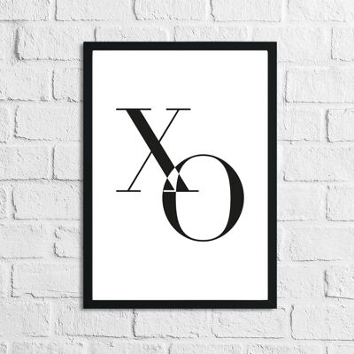 XOXO Cut Out Spogliatoio Camera da letto Simple Home Print A2 High Gloss