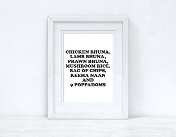 Chicken Bhuna 2 Gavin Stacey Kitchen Funny Simple Print A4 Haute Brillance