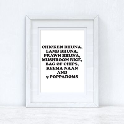 Chicken Bhuna 2 Gavin Stacey Kitchen Funny Simple Print A2 High Gloss