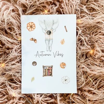 Autumn Vibes Autunno stagionale Home Stampa A5 Normale