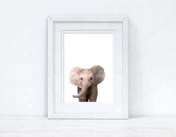 Bébé Éléphant Animal Sauvage Chambre d'enfant Unisexe Chambre d'Enfant Prin A4 Haute Brillance